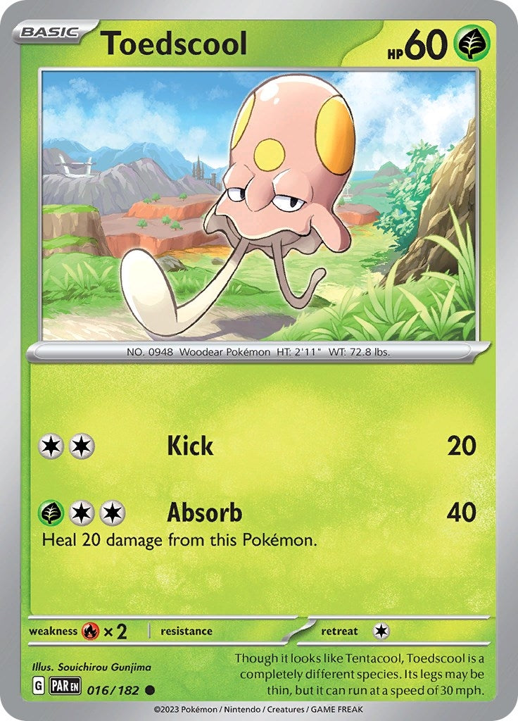Toedscool - 016/182 (16) (PAR) - Pokemon Single