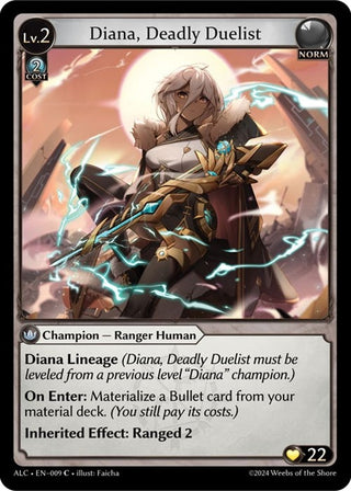 Image for Diana, Deadly Duelist (009) (Alchemical Revolution) - Grand Archive TCG