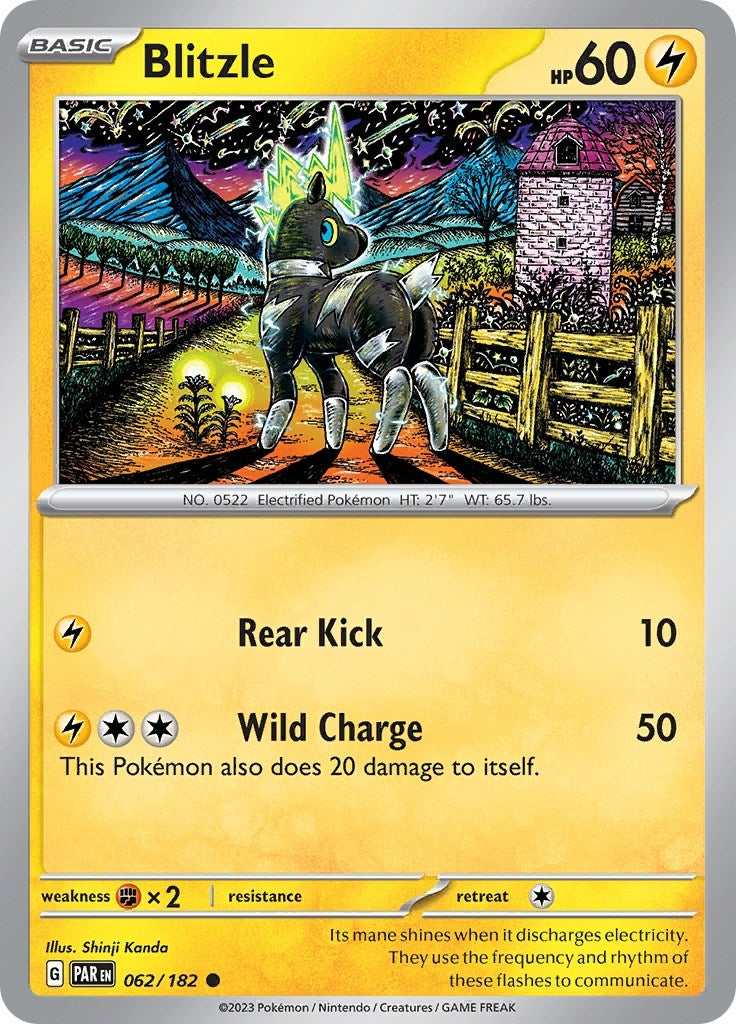 Blitzle - 062/182 (62) (PAR) - Pokemon Single