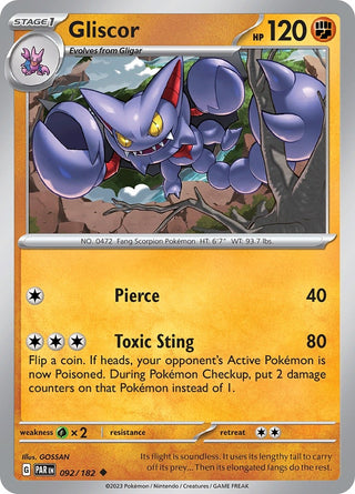 Gliscor (92) (PAR) - Pokemon Single