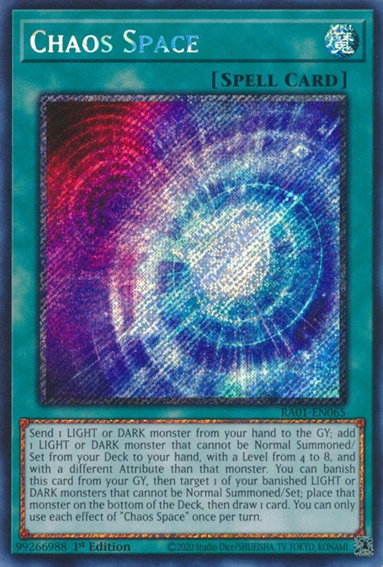 Chaos Space (Platinum Secret Rare) (1065) (RA01) - YuGiOh Single
