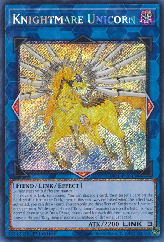 Knightmare Unicorn (Platinum Secret Rare) (1043) (RA01) - YuGiOh Single
