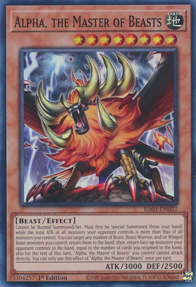 Alpha the Master of Beasts (1022) (RA01) - YuGiOh Single