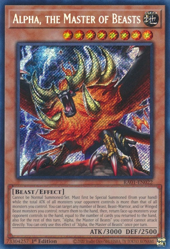 Alpha the Master of Beasts (Secret Rare) (1022) (RA01) - YuGiOh Single