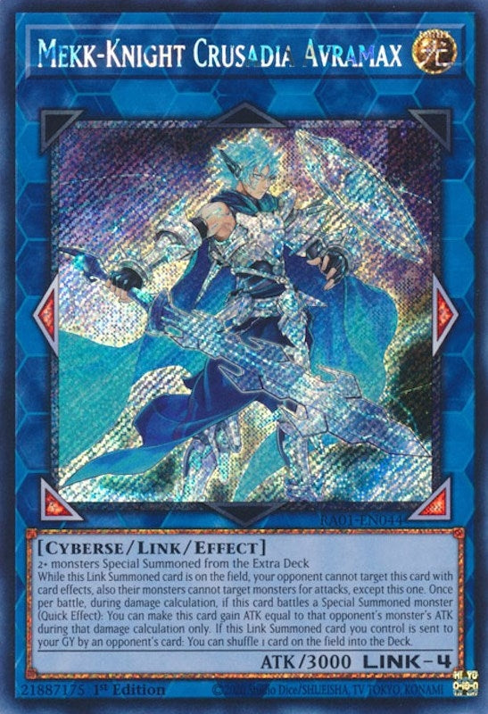 Mekk-Knight Crusadia Avramax (Platinum Secret Rare) (1044) (RA01) - YuGiOh Single