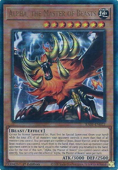 Alpha the Master of Beasts (PUR) (1022) (RA01) - YuGiOh Single