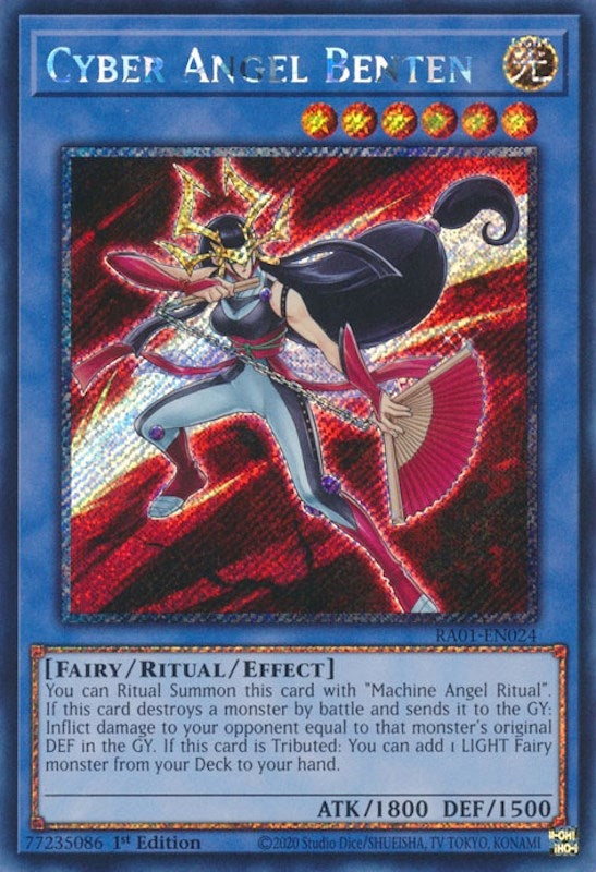 Cyber Angel Benten (Platinum Secret Rare) (1024) (RA01) - YuGiOh Single