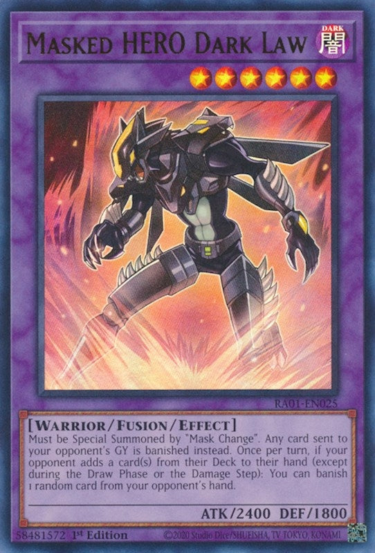 Masked HERO Dark Law (UR) (1025) (RA01) - YuGiOh Single