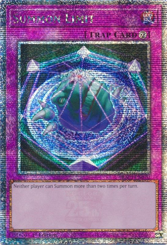 Summon Limit (Quarter Century Secret Rare) (1070) (RA01) - YuGiOh Single