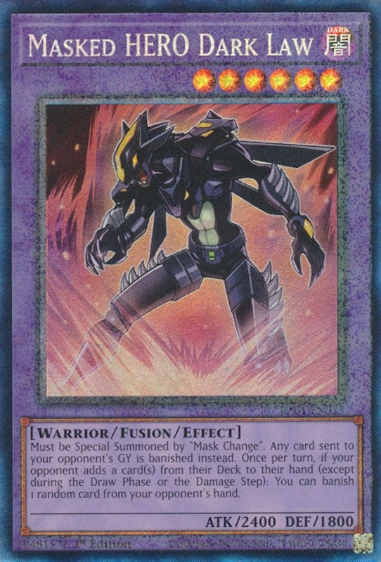 Masked HERO Dark Law (PCR) (1025) (RA01) - YuGiOh Single