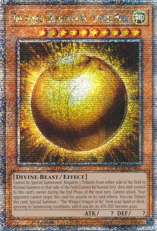 The Winged Dragon of Ra - Sphere Mode (Quarter Century Secret Rare) (1007) (RA01) - YuGiOh Single