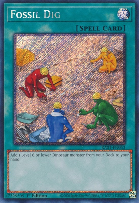 Fossil Dig (Platinum Secret Rare) (1053) (RA01) - YuGiOh Single