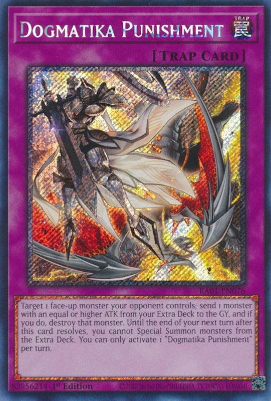 Dogmatika Punishment (Platinum Secret Rare) (1076) (RA01) - YuGiOh Single