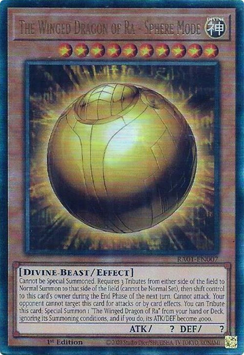 The Winged Dragon of Ra - Sphere Mode (PUR) (1007) (RA01) - YuGiOh Single