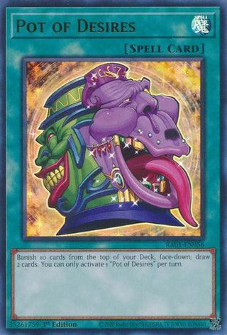 Pot of Desires (UR) (1056) (RA01) - YuGiOh Single