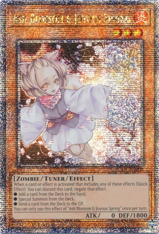 Ash Blossom & Joyous Spring (Quarter Century Secret Rare) (1008) (RA01) - YuGiOh Single