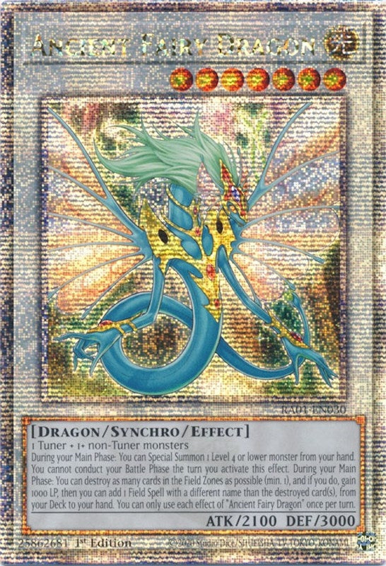 Ancient Fairy Dragon (Quarter Century Secret Rare) (1030) (RA01) - YuGiOh Single