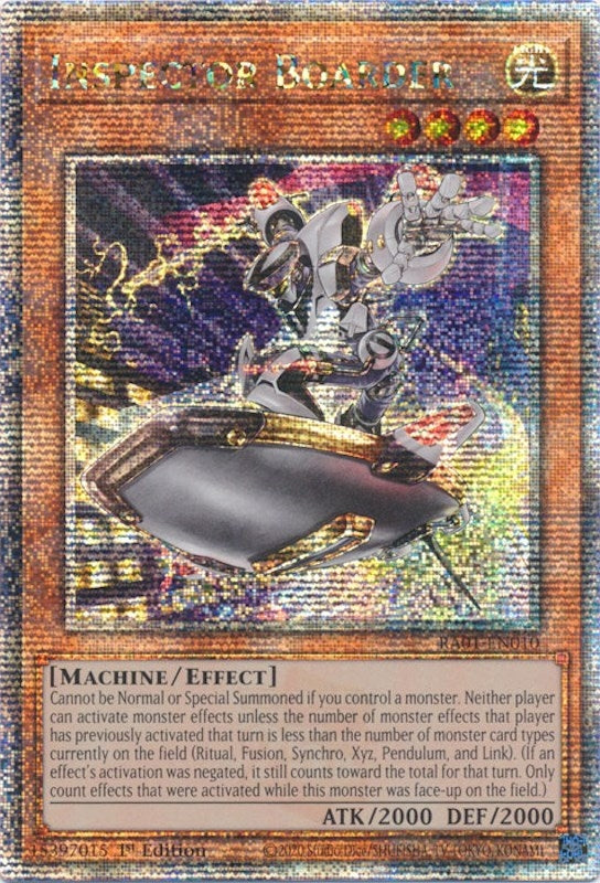 Inspector Boarder (Quarter Century Secret Rare) (1010) (RA01) - YuGiOh Single