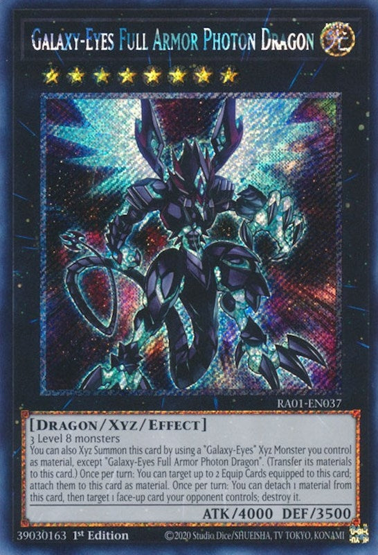 Galaxy-Eyes Full Armor Photon Dragon (Platinum Secret Rare) (1037) (RA01) - YuGiOh Single