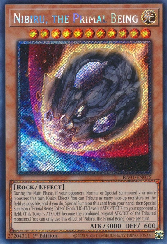 Nibiru the Primal Being (Platinum Secret Rare) (1015) (RA01) - YuGiOh Single