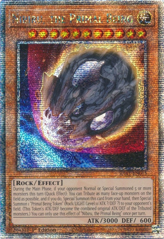 Nibiru the Primal Being (Quarter Century Secret Rare) (1015) (RA01) - YuGiOh Single