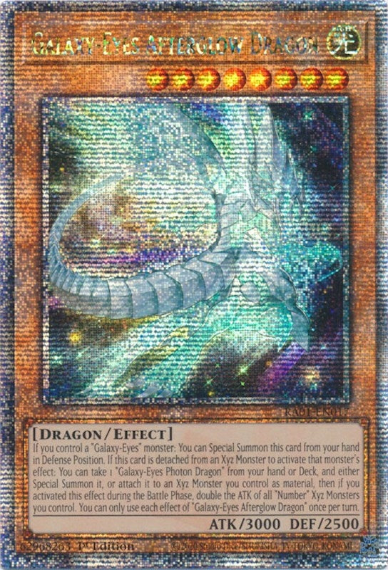 Galaxy-Eyes Afterglow Dragon (Quarter Century Secret Rare) (1017) (RA01) - YuGiOh Single