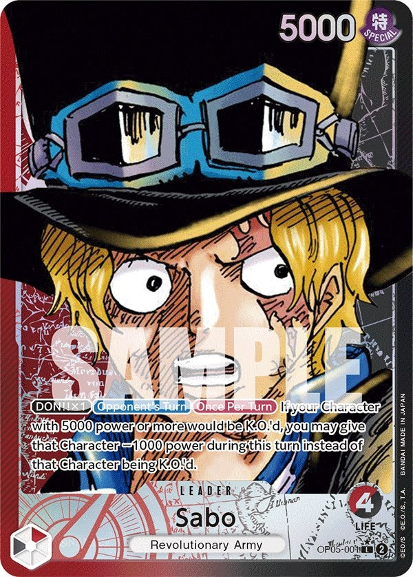 Sabo (001) (Alternate Art) (5001) (OP05) - One Piece Card Game Single