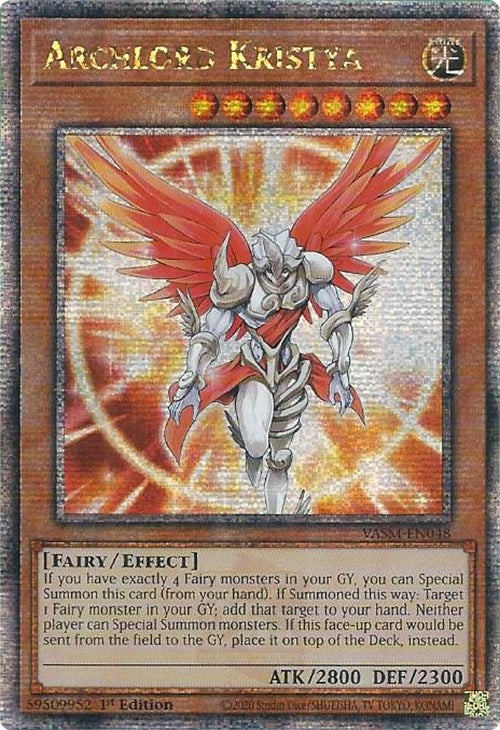 Archlord Kristya (Quarter Century Secret Rare) (48) (VASM) - YuGiOh Single