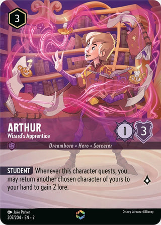 Arthur - Wizard’s Apprentice (Enchanted) (207) (2) - Disney Lorcana Single