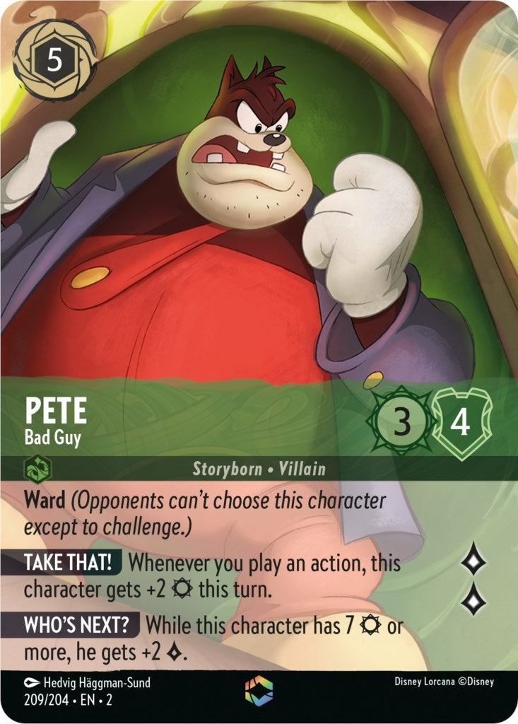 Pete - Bad Guy (Enchanted) (209) (2) - Disney Lorcana Single