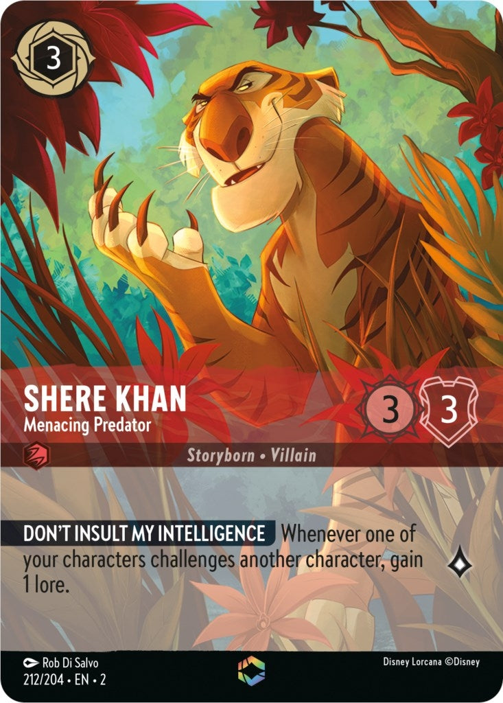 Shere Khan - Menacing Predator (Enchanted) (212) (2) - Disney Lorcana Single