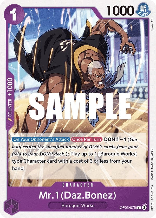 Mr.1 (Daz.Bonez) (5075) (OP05) - One Piece Card Game Single