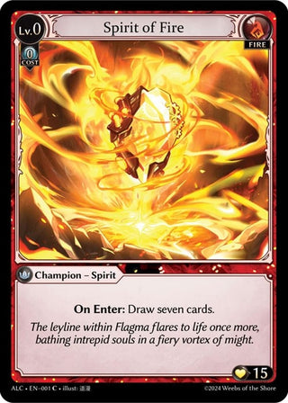 Image for Spirit of Fire (001) (Alchemical Revolution) - Grand Archive TCG