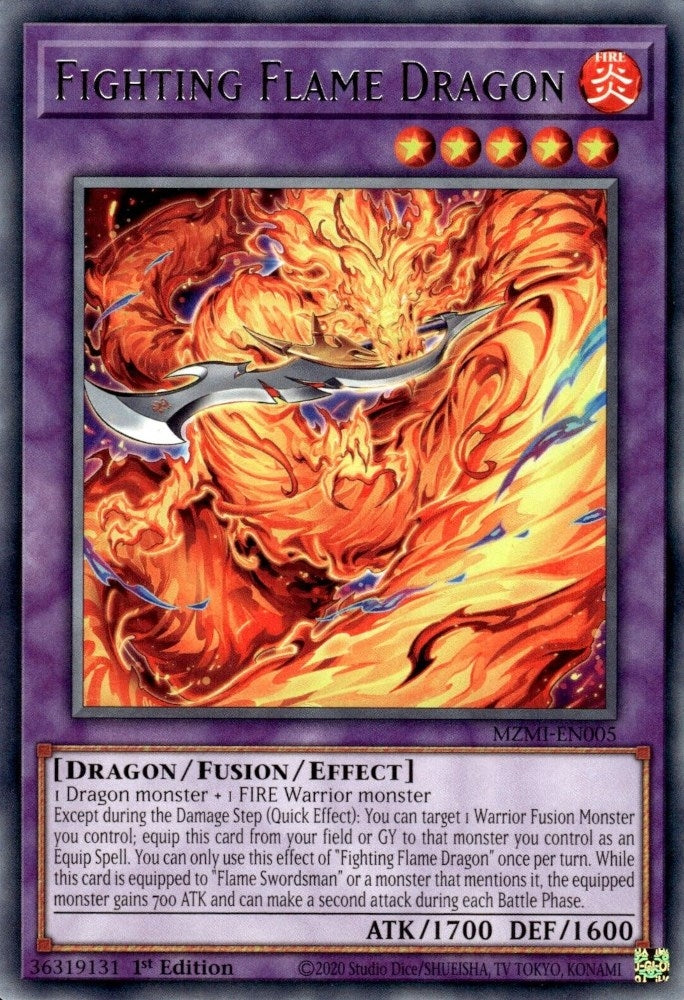 Fighting Flame Dragon (5) (MZMI) - YuGiOh Single