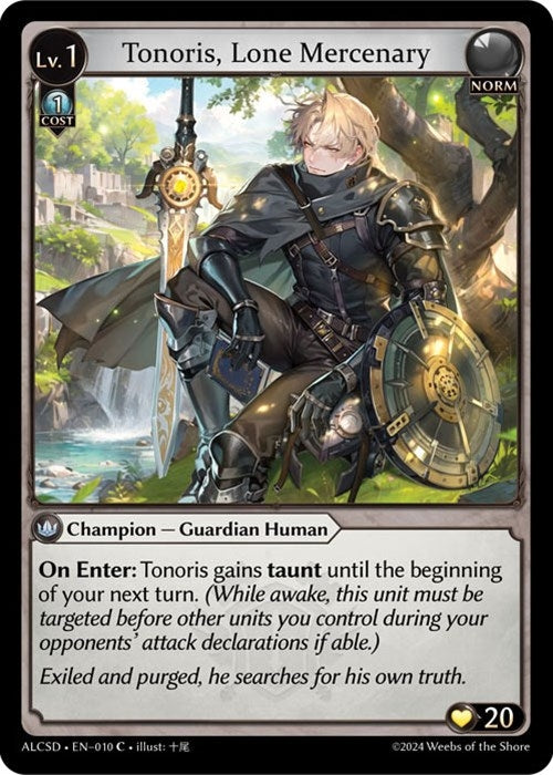 Image for Tonoris, Lone Mercenary (010) (Alchemical Revolution Starter Decks) - Grand Archive TCG