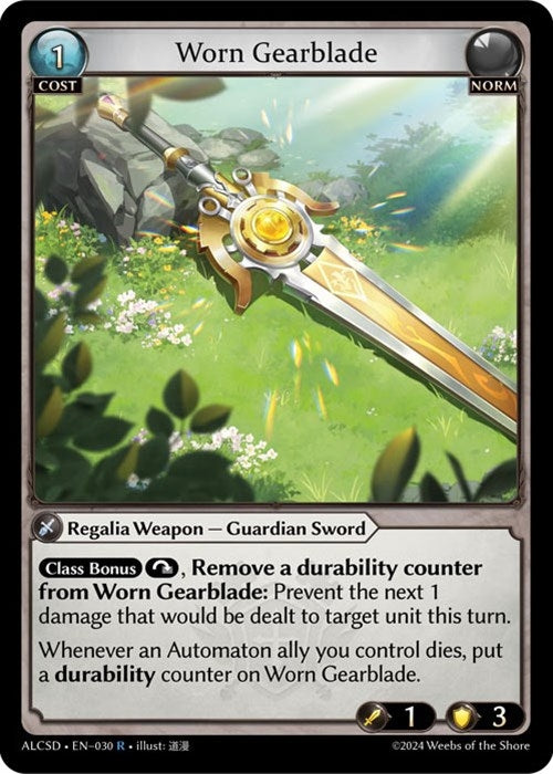 Image for Worn Gearblade (030) (Alchemical Revolution Starter Decks) - Grand Archive TCG