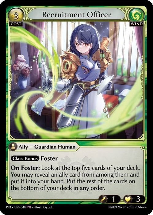 Image for Recruitment Officer (040) (Promotional Cards) - Grand Archive TCG