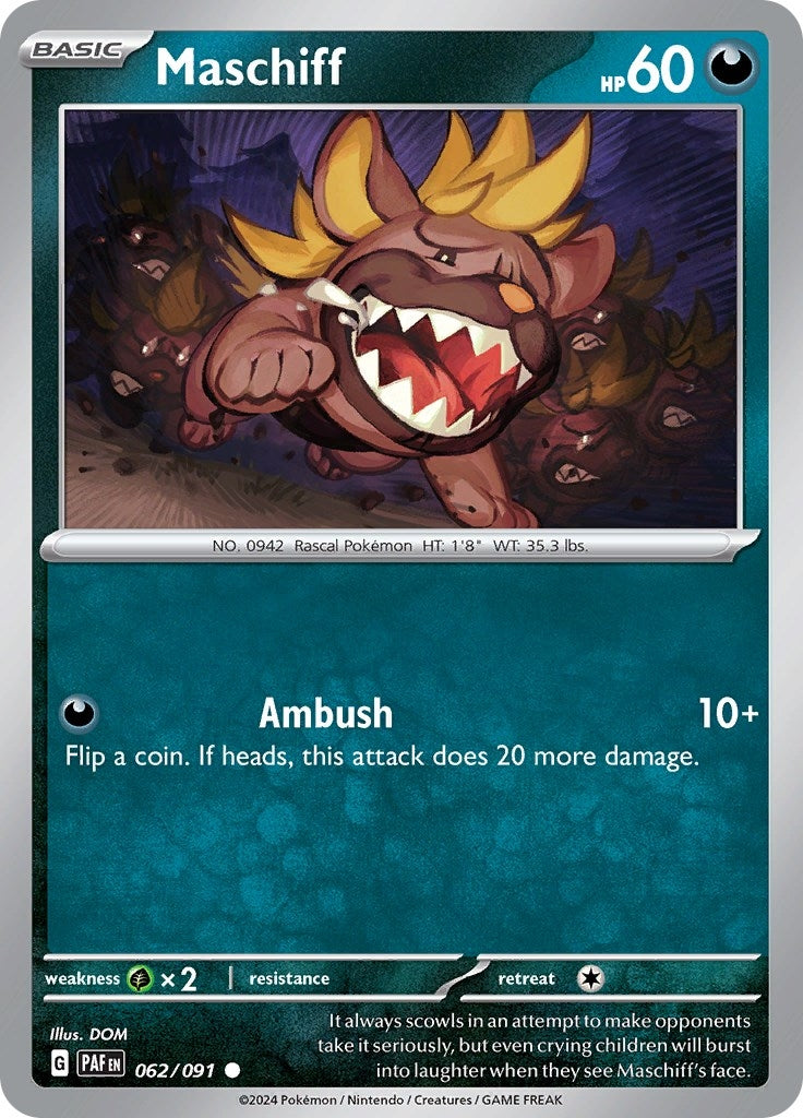 Image for Maschiff (062/091) (SV: Paldean Fates) - Pokemon