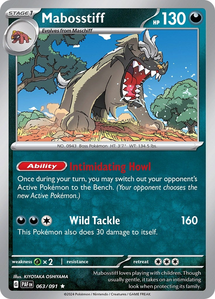 Image for Mabosstiff (063/091) (SV: Paldean Fates) - Pokemon