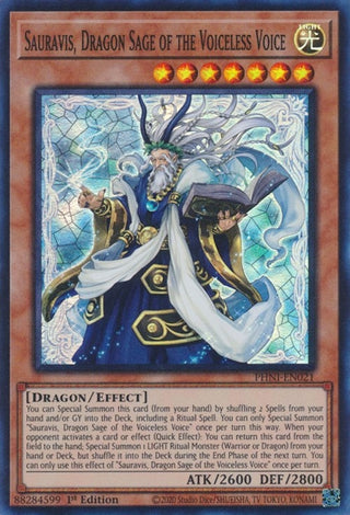 Sauravis Dragon Sage of the Voiceless Voice (21) (PHNI) - YuGiOh Single