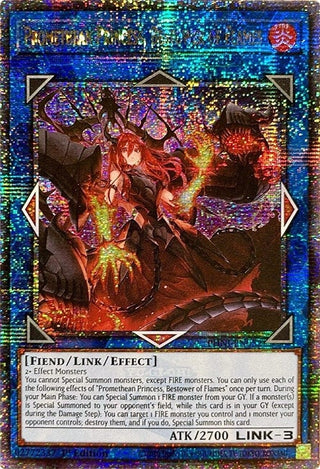 Promethean Princess Bestower of Flames (Quarter Century Secret Rare) (52) (PHNI) - YuGiOh Single
