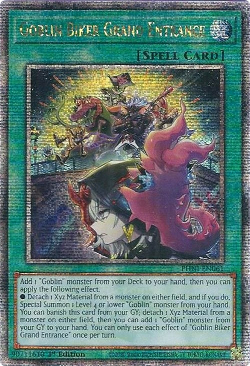 Goblin Biker Grand Entrance (Quarter Century Secret Rare) (61) (PHNI) - YuGiOh Single