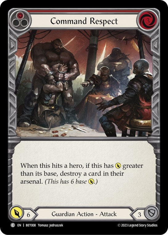 Command Respect (Red) (8) - Flesh and Blood TCG Single