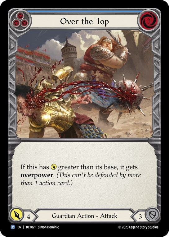 Over the Top (Blue) (21) - Flesh and Blood TCG Single