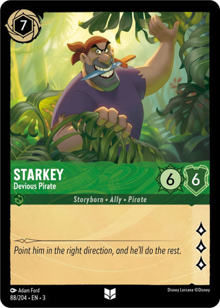 Starkey - Devious Pirate (88) (3) - Disney Lorcana Single
