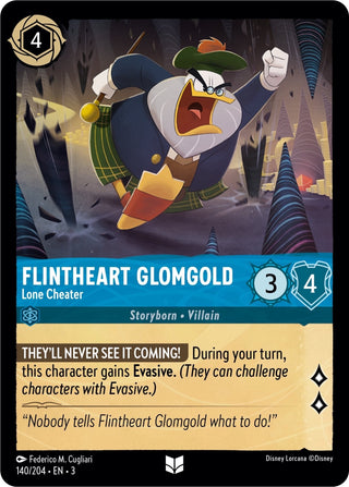 Flintheart Glomgold - Lone Cheater (140) (3) - Disney Lorcana Single