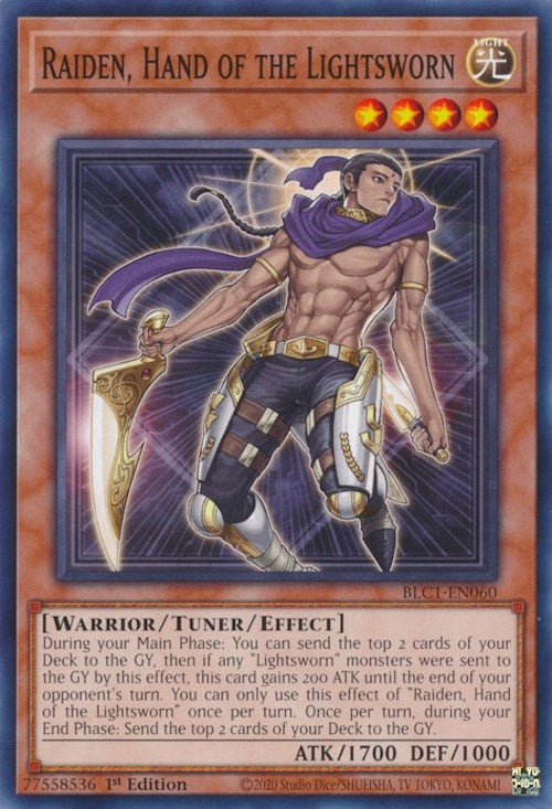 Raiden Hand of the Lightsworn (1060) (BLC1) - YuGiOh Single