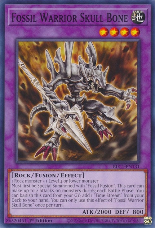 Fossil Warrior Skull Bone (1131) (BLC1) - YuGiOh Single