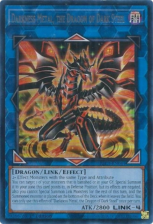 Darkness Metal the Dragon of Dark Steel (Silver) (1044) (BLC1) - YuGiOh Single
