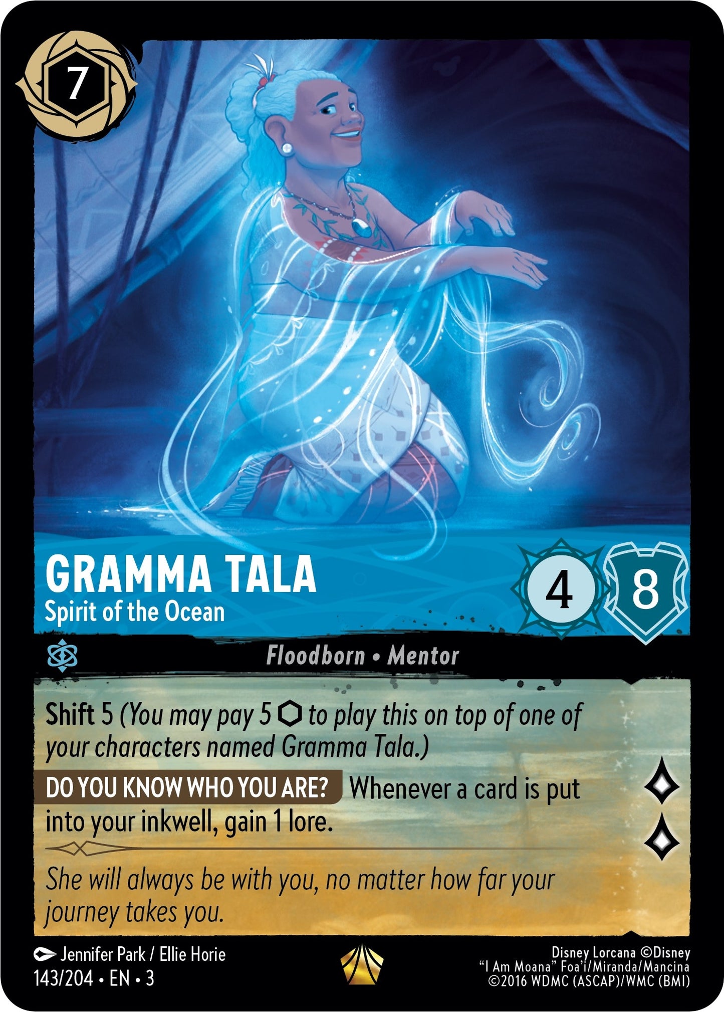 Gramma Tala - Spirit of the Ocean (143) (3) - Disney Lorcana Single
